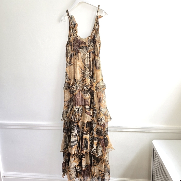 New Miss June Sparkling Chiffon Brown/Beige Cami Dress NWT One Size - Picture 8 of 12